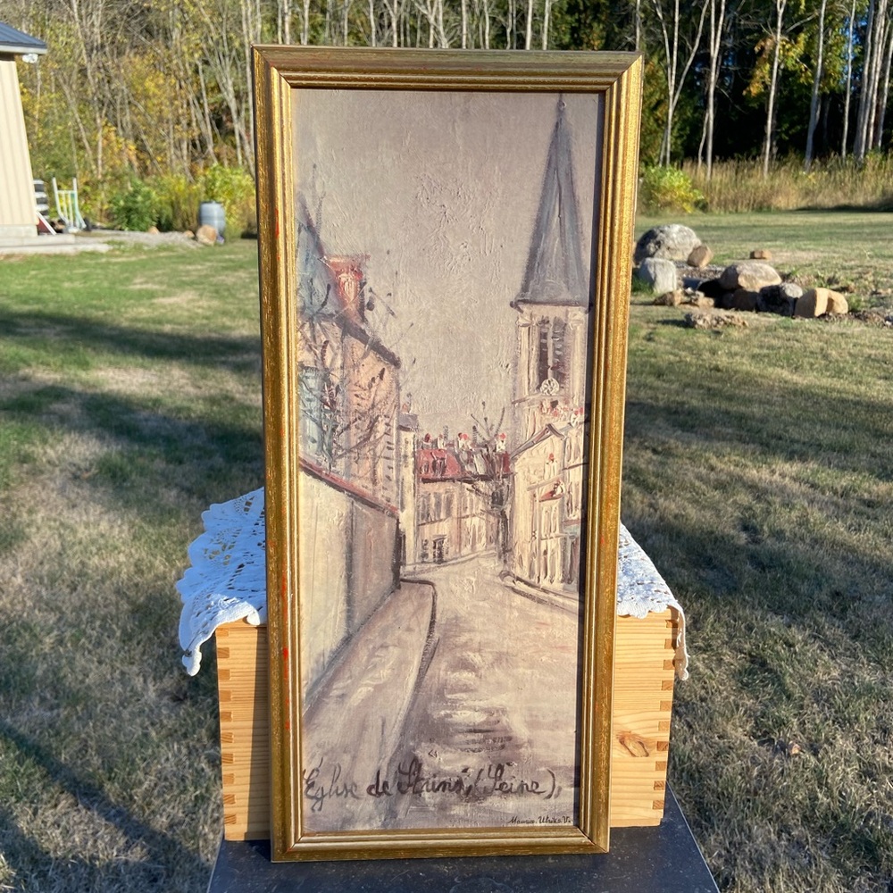 Vintage Maurice Utrillo EGLISE DE STAINS (SEINE) Print